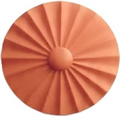 a round orange paper ball with a white background.jpg